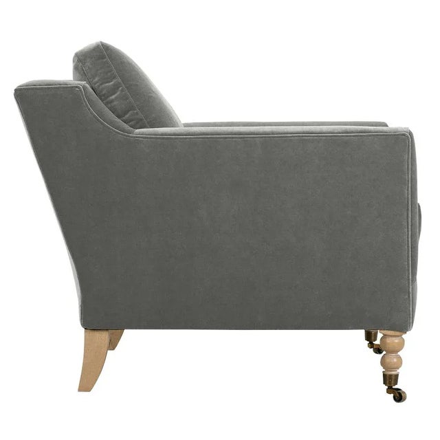 Dark Gray Greta Chair, Seal Velvet For Sale - Image 8 of 13