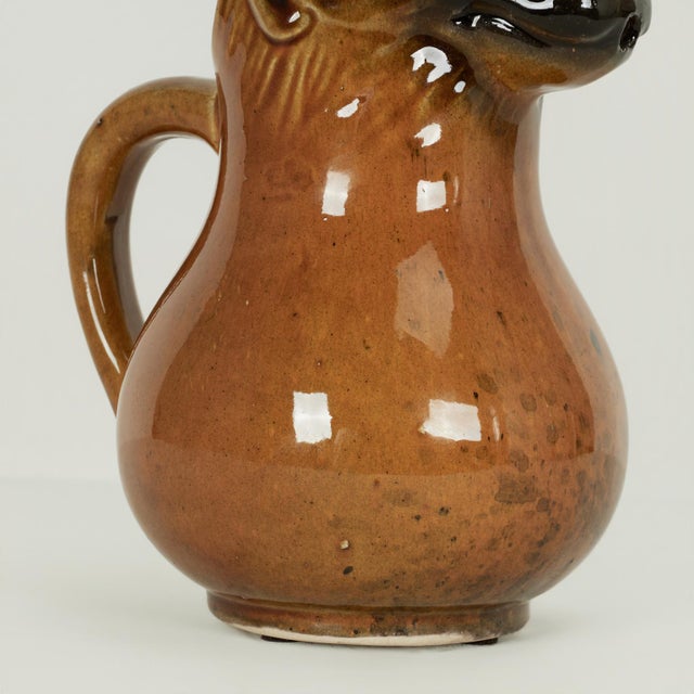 Antique English Earthenware Monkey Water Pitcher For Sale - Image 10 of 13