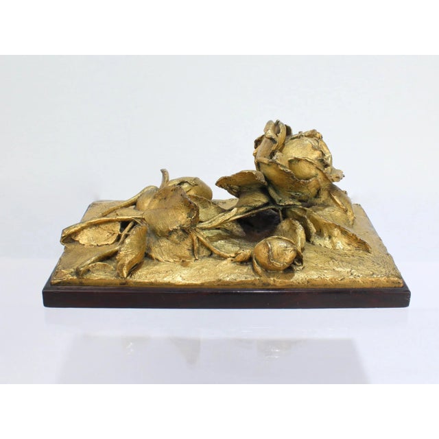 Cire Perdue Gilt Bronze Sculpture of Roses by Louis Ernest Barrias For Sale - Image 10 of 13