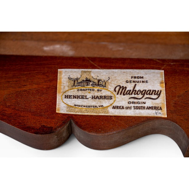 Vintage Henkel Harris Queen Anne Mahogany Tea Table With Candle Slides For Sale - Image 11 of 11