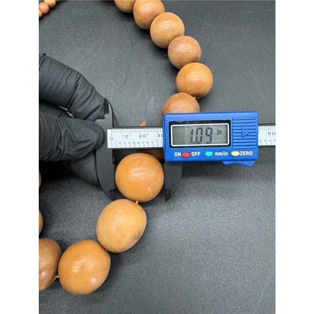 Auburn 1930s African Copal Faux Amber Trade Bead Necklace and Bracelet Set, Brown. For Sale - Image 8 of 18