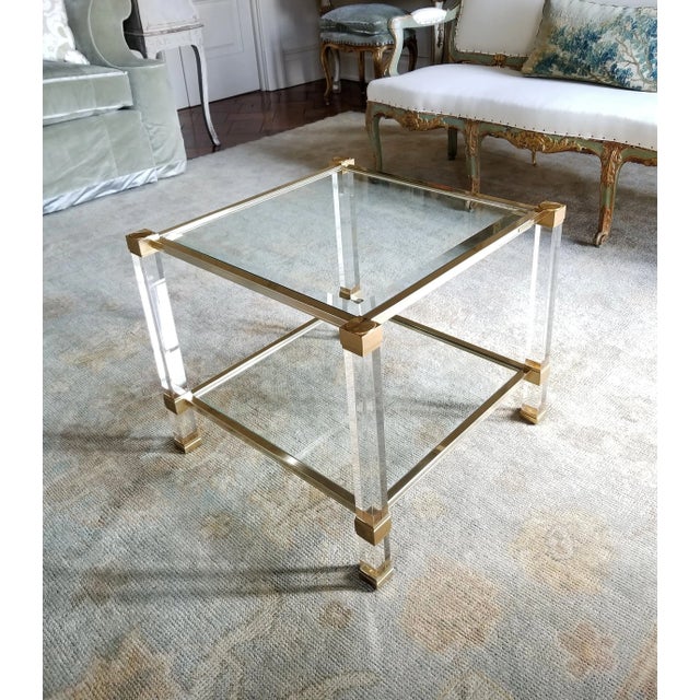 Pierre Vandel Pair of Mid-Century Signed Pierre Vandel Side Tables For Sale - Image 4 of 7