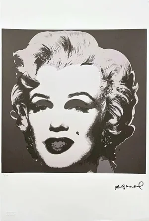 After Andy Warhol, Marilyn Monroe Black-Silver, 1980s, Lithograph
