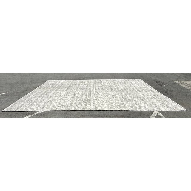 12ft 8in X 19ft 9in Decorator's Best Greek Key Merino Wool Area Rug For Sale In San Francisco - Image 6 of 17