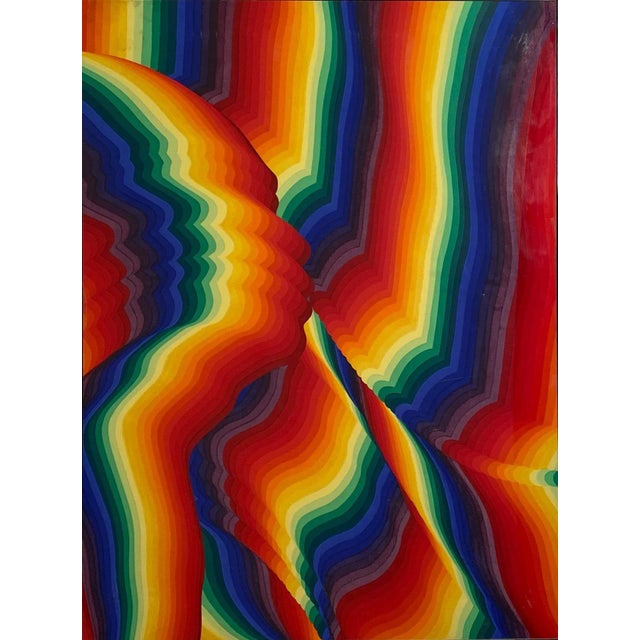 Rainbow Night 7 from the series Rainbow Passes Slowly by Ay-O (1931-), edition 55, circa 1970 Japan.