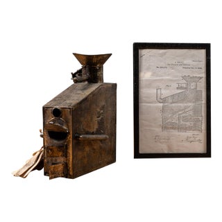C. 1880 Ore Furnace Patent Model With Patent Documents by James Bujac For Sale