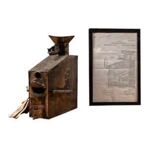 C. 1880 Ore Furnace Patent Model With Patent Documents by James Bujac