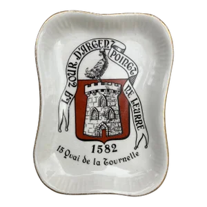 Vintage Longchamp Porcelain Restaurant Catchall Trinket Dish