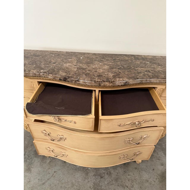 Wood Marble Top Credenza For Sale - Image 7 of 13