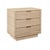 Worlds Away Matthew Izzo Home Mateo Cerused Oak Three Drawer Side Table With Brass Drawer Pulls For Sale - Image 4 of 5