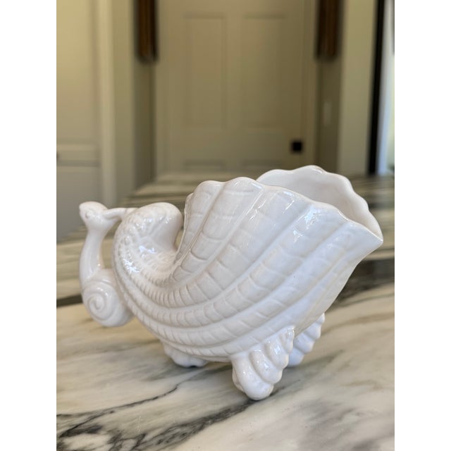 Made in Portugal Snail Motif Petite Escargot Planter Cache Pot For Sale - Image 9 of 11