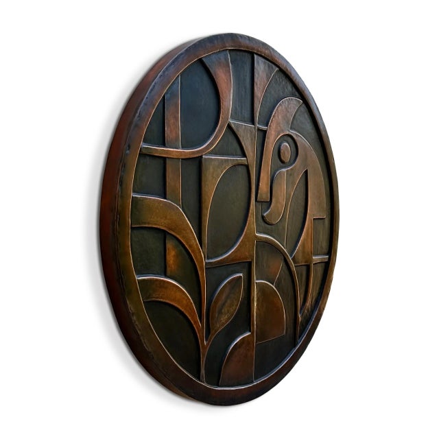 Brand: Element 29 Metalcraft Artist: Jeremy Maronpot This modern, dimensional wall sculpture has overlapping natural forms...