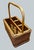 French Country Hand‑Woven Wicker Utensil & Napkin Caddy (Late 20th Century) For Sale - Image 3 of 9