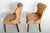 Pair of Grosfeld House Beige Faux Leather Club Chairs For Sale - Image 4 of 12