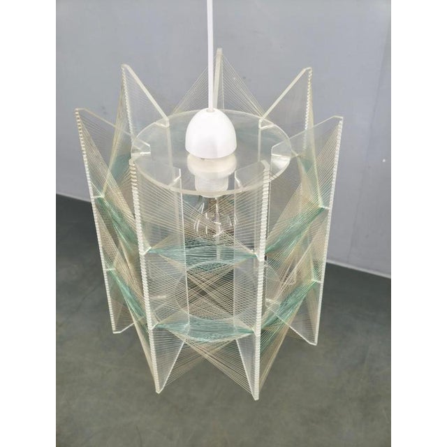 1970s Space Age String Pendant Lamp in Plastic, Czechoslovakia, 1970s For Sale - Image 5 of 12