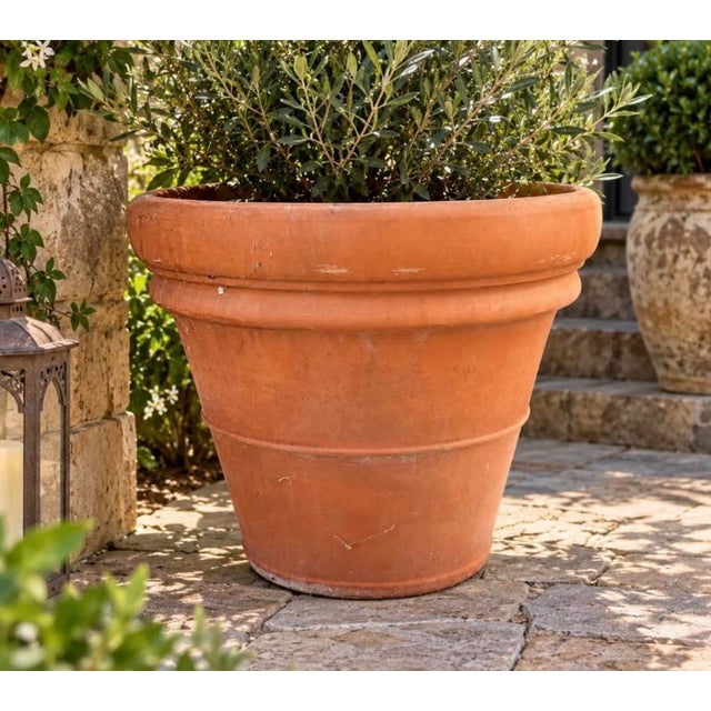 Beautiful large vintage Italian terracotta planter, marked “T.T.T. 67 – Made in Toscana, Italy.” Currently 4 available....