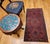 1900 - 1909 Antique Persian Lilian Accent Rug, Hand-Knotted Wool, Allover Floral Pattern, Red & Navy, 2x4 For Sale - Image 5 of 13