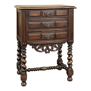Antique French Barley Twist Petite Commode ~ Nightstand For Sale