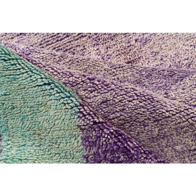 Purple Green Vintage Moroccan Large Rug rug no.10787 For Sale - Image 4 of 5