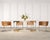 A chic set of nine mid-century modern cantilevered "D43" bucket dining chairs designed by Harvey Probber. The frames are...