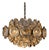 Postmodern 24-Karat Gold-Plated 6-Light Chandelier by Gaetano Sciolari for Palwa, 1970s For Sale