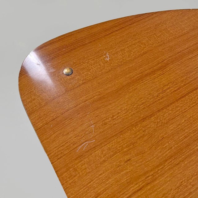 Mid-Century Modern Italian Chairs in Brown Formica and Black Metal, 1960s, Set of 6 For Sale - Image 15 of 18