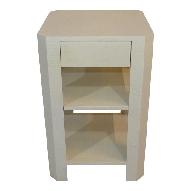 Made Goods Lena Single Nightstand in Pristine Faux Raffia Chairish