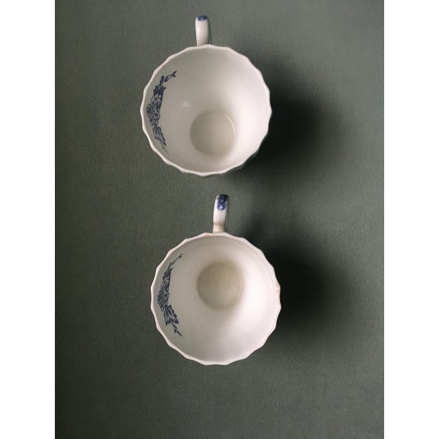 Mid 20th Century Johnson Brothers “Tulip Time” Blue & White Teacups-a Pair For Sale In Jacksonville, FL - Image 6 of 7