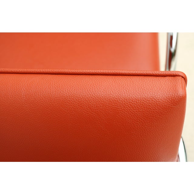Ludwig Mies Van Der Rohe Brno Tubular Chairs in Orange Vinyl by Gordon, Set of 4 For Sale - Image 14 of 18
