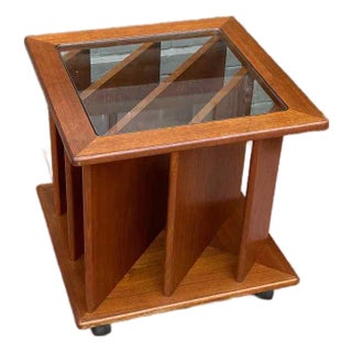 1960s Retro Vintage Teak Coffee Table & Magazine Rack For Sale