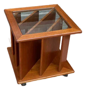 1960s Retro Vintage Teak Coffee Table & Magazine Rack