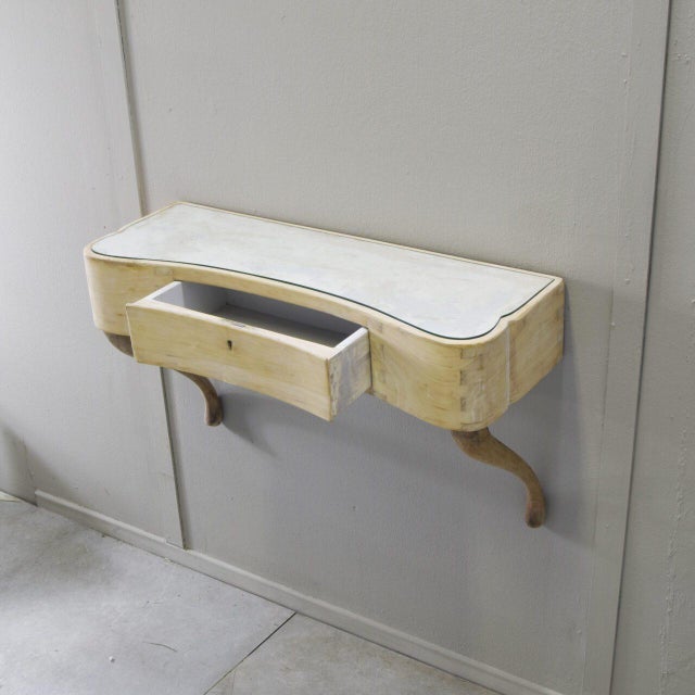 1950s Vintage Kidney-Shaped Console Table by Paolo Buffa, 1950s For Sale - Image 5 of 9