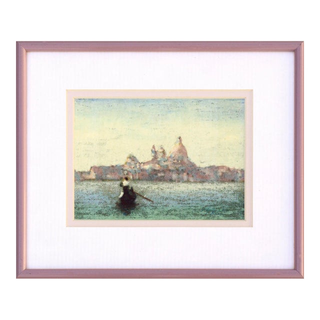 Santa Maria Della Salute, Venice - Italian Landscape With Gondola For Sale