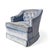 Vintage Blue Striped Velvet Swivel Lounge Chair, Late 20th Century For Sale - Image 12 of 13