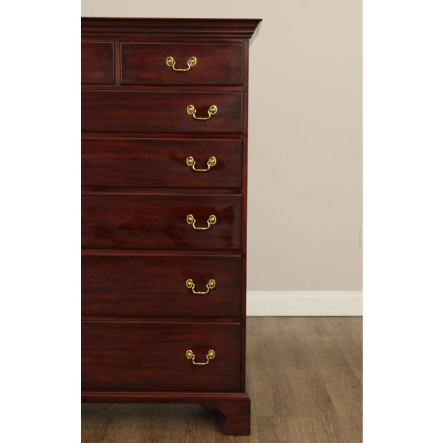 Henkel Harris Georgian Style Mahogany Tall Chest For Sale - Image 10 of 18