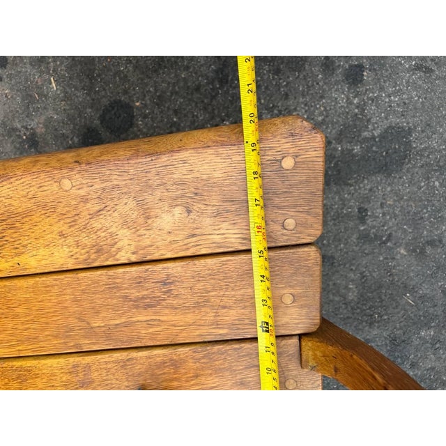 Mid 20th Century Set of Five Vintage Rustic Style Rustic Solid Oak Dining Armchairs For Sale - Image 10 of 12