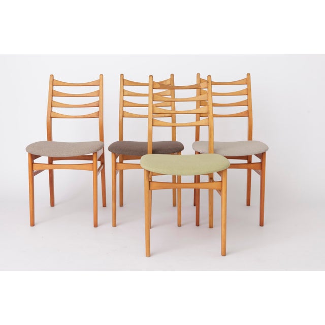 Vintage German Dining Chairs in Beech Wood, Set of 4 For Sale - Image 9 of 9