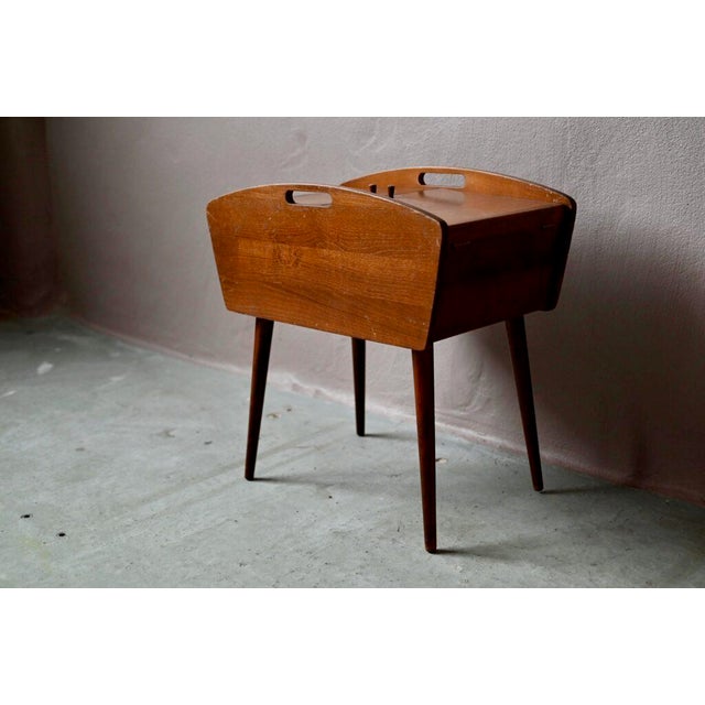 Sewing Cabinet with Compass Feet, 1950s For Sale - Image 4 of 11