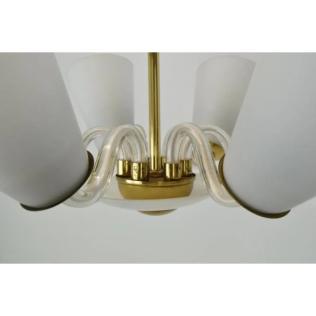 Metal Mid-Century Chandelier by Kamenicky Senov, 1960s For Sale - Image 7 of 17