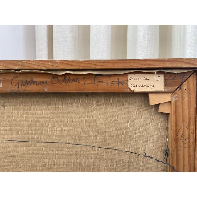 Mid-Century Painting "Uppställning" by Gunnar Odin For Sale - Image 9 of 9