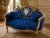 1940 French Artisan Louis XVI Gold Blue Beech Settee For Sale - Image 6 of 17