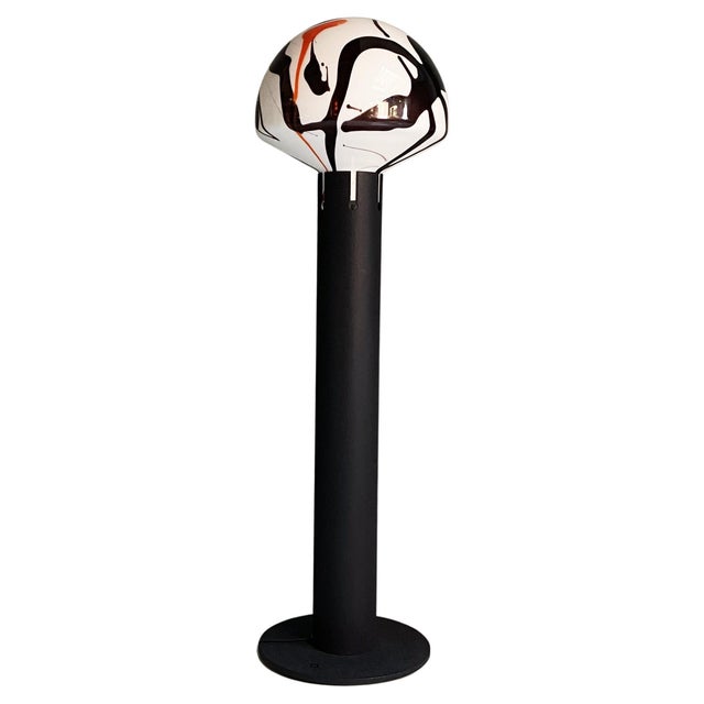 Mid-Century Modern Italian Floor Lamp with Decorated Murano Glass, 1970s For Sale - Image 16 of 16