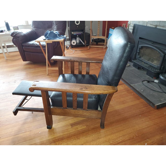Mission Oak Reclining Morris Chair by Royal Easy Chair Co. Chairish