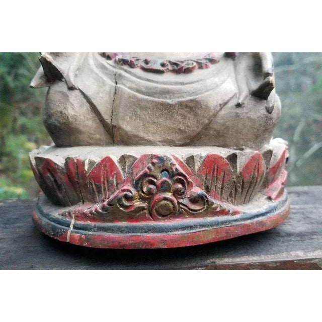 Carved Wood Hindu or Tibetan Crowned Goddess For Sale - Image 10 of 13