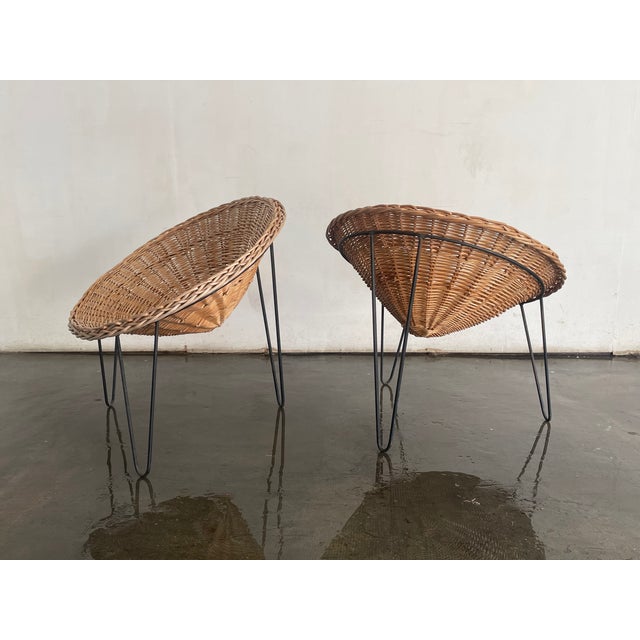 Pair of French Bamboo Chairs 1970s For Sale - Image 4 of 10