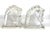 Rustic European French Art Deco Molded Glass Horse Head Bookends, Circa 1930 For Sale - Image 3 of 9
