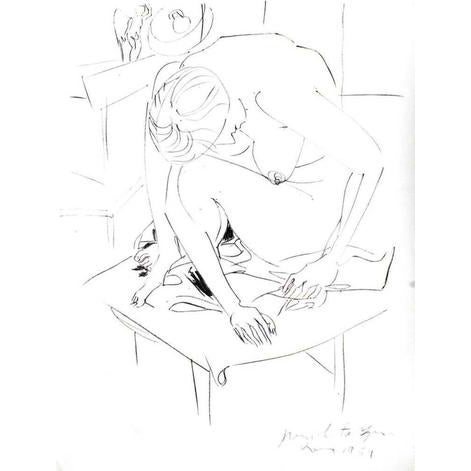 Pericle Fazzini, Nude Lithograph Edition of 100, 1954, Lithograph For Sale