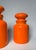 Vintage Mid Century Modern Bright Orange Apothecary Lidded Jars, Set of 3 For Sale - Image 4 of 9