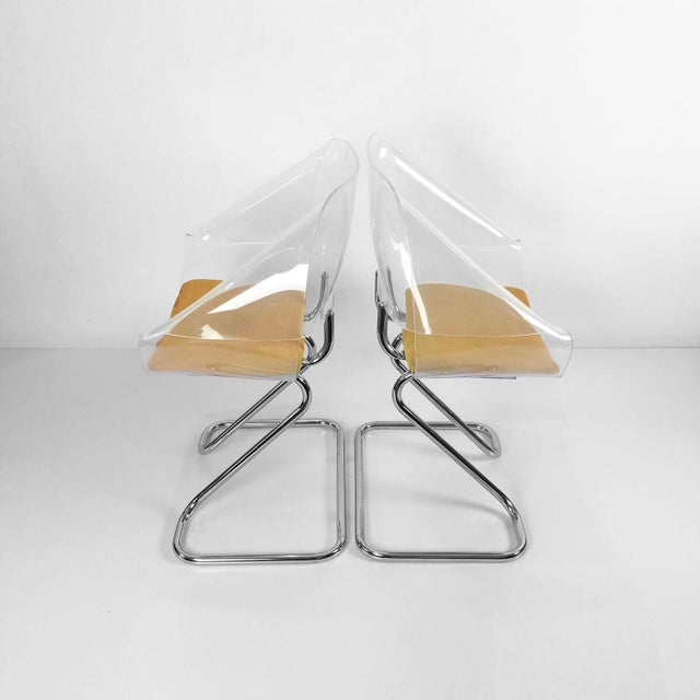 Set of 4 Chairs in Chromed Tubular Steel - 1970s For Sale - Image 4 of 18