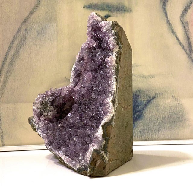 Rough Cut Amethyst Geode Tower For Sale - Image 4 of 12